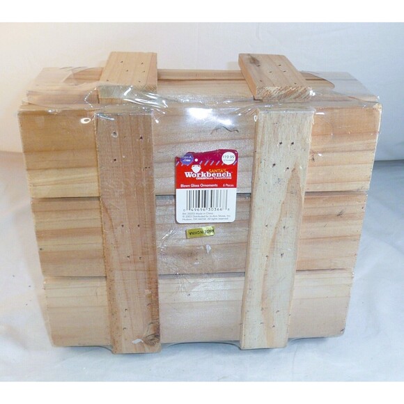 2003 blown glass ornaments new in box - Santa's Workbench - Jo-ann Stores Crate - Picture 10 of 10
